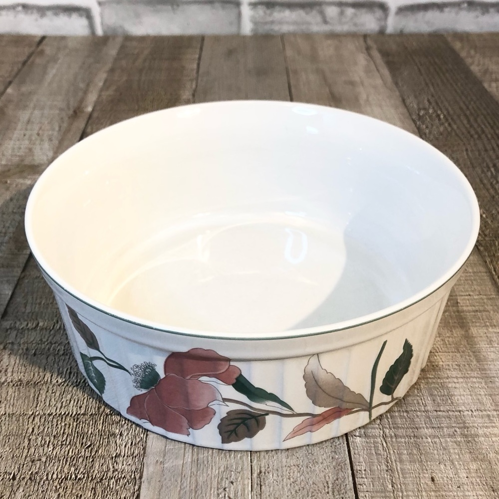 Mikasa Ultra Ceram Bake&Serve Silk Flowers Japan Round Dish
